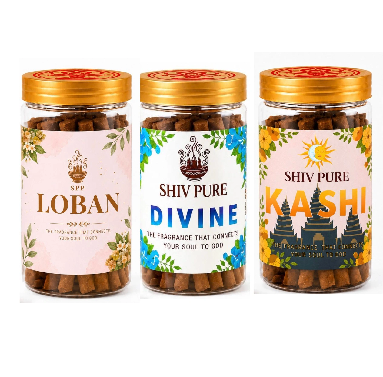 SPP Loban, Divine & Kashi Dhoop Sticks Combo Pack