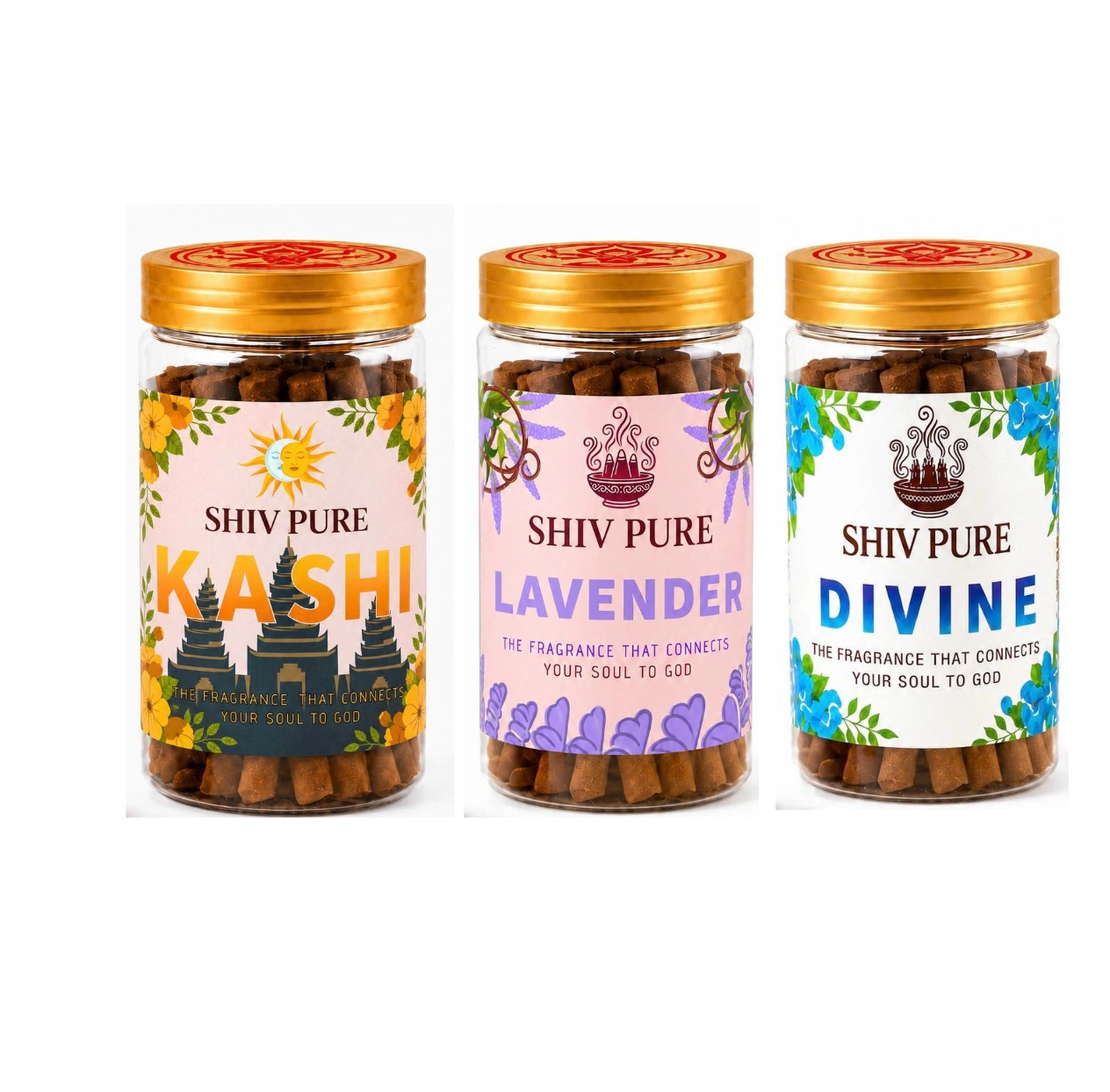 SPP Kashi, Lavender & Divine Dhoop Sticks Combo Pack
