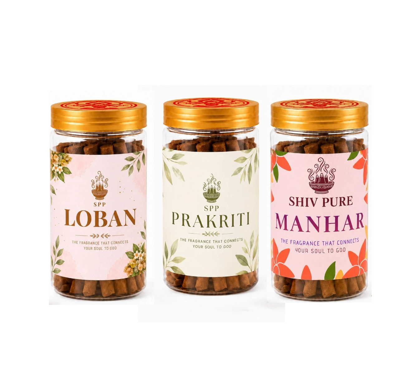 SPP Loban, Prakriti & Manhar Dhoop Sticks Combo Pack