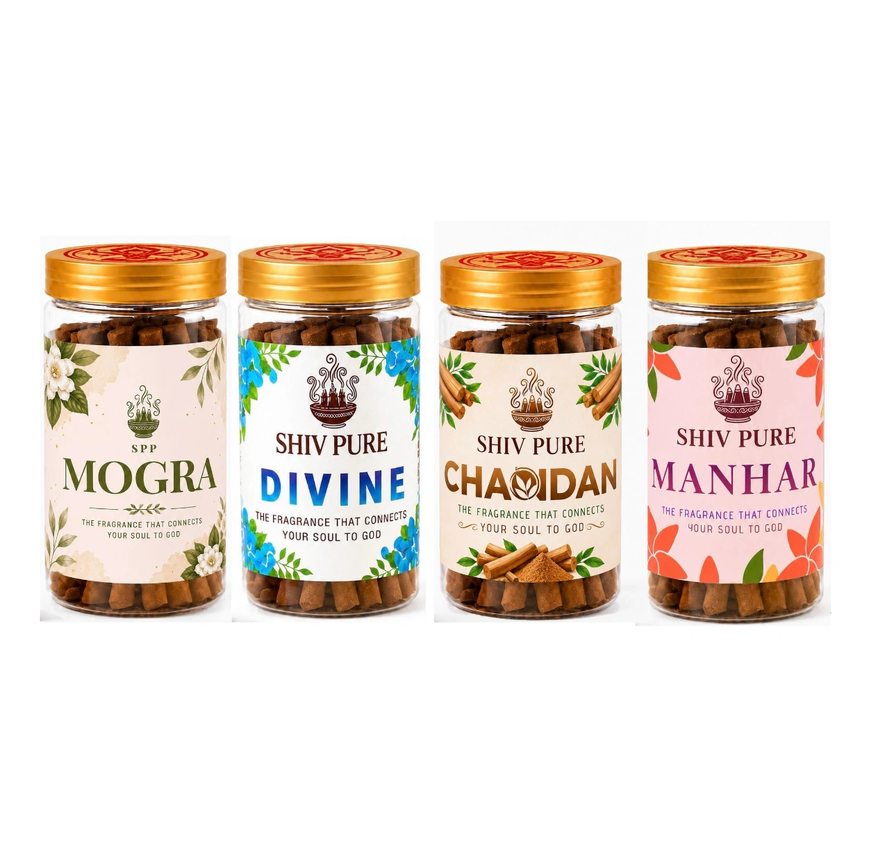 SPP Mogra, Divine, Chandan & Manhar Dhoop Sticks Combo Pack