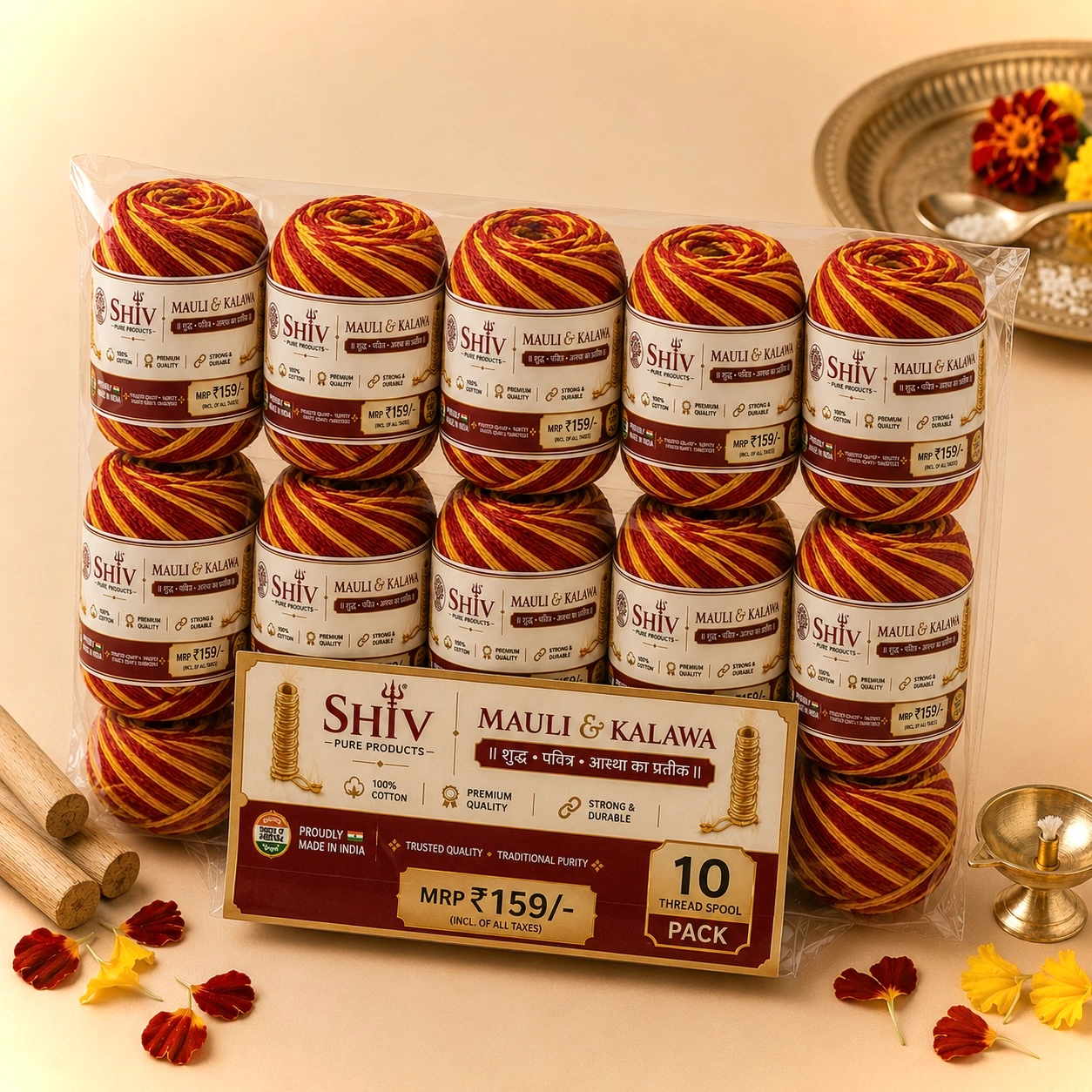 SPP Mauli & Kalawa Thread 17GM ( 10PCs )