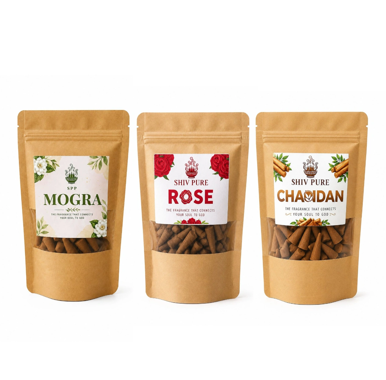 SPP Rose, Mogra & Chandan Dhoop Cones Combo Pack