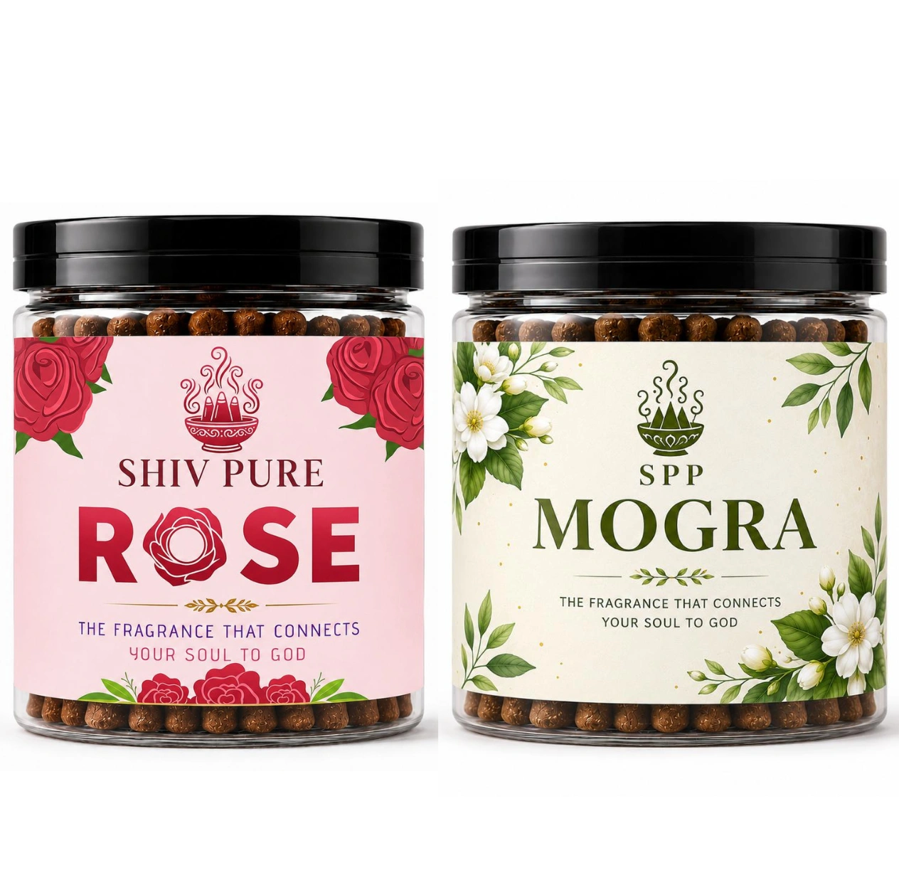 SPP Rose & Mogra Dhoop Cones Combo Pack (200gm)