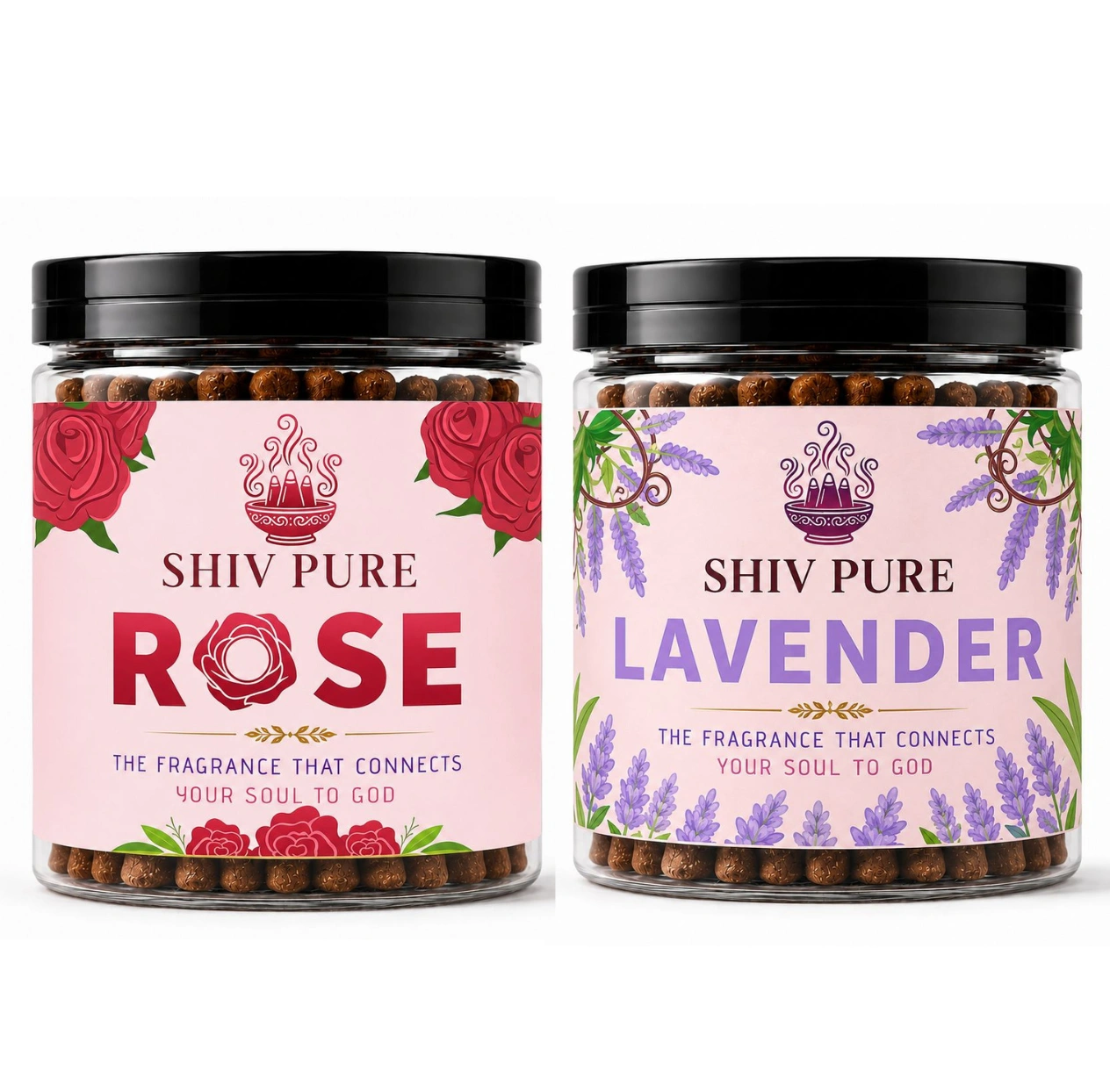 SPP Rose & Lavender Dhoop Cones Combo Pack (200gm)